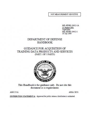 DoD Handbook- Guidance For Acquisition Of Training Data Products And ...